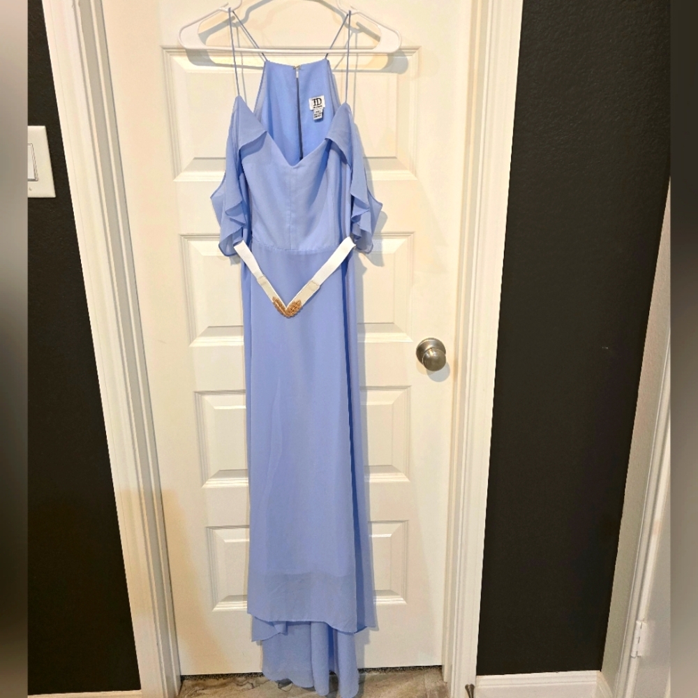 Long formal blue dress